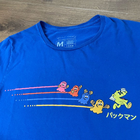 Loot Crate Pac Man Collectible Blue Retro T-Shirt Medium - Picture 2 of 5